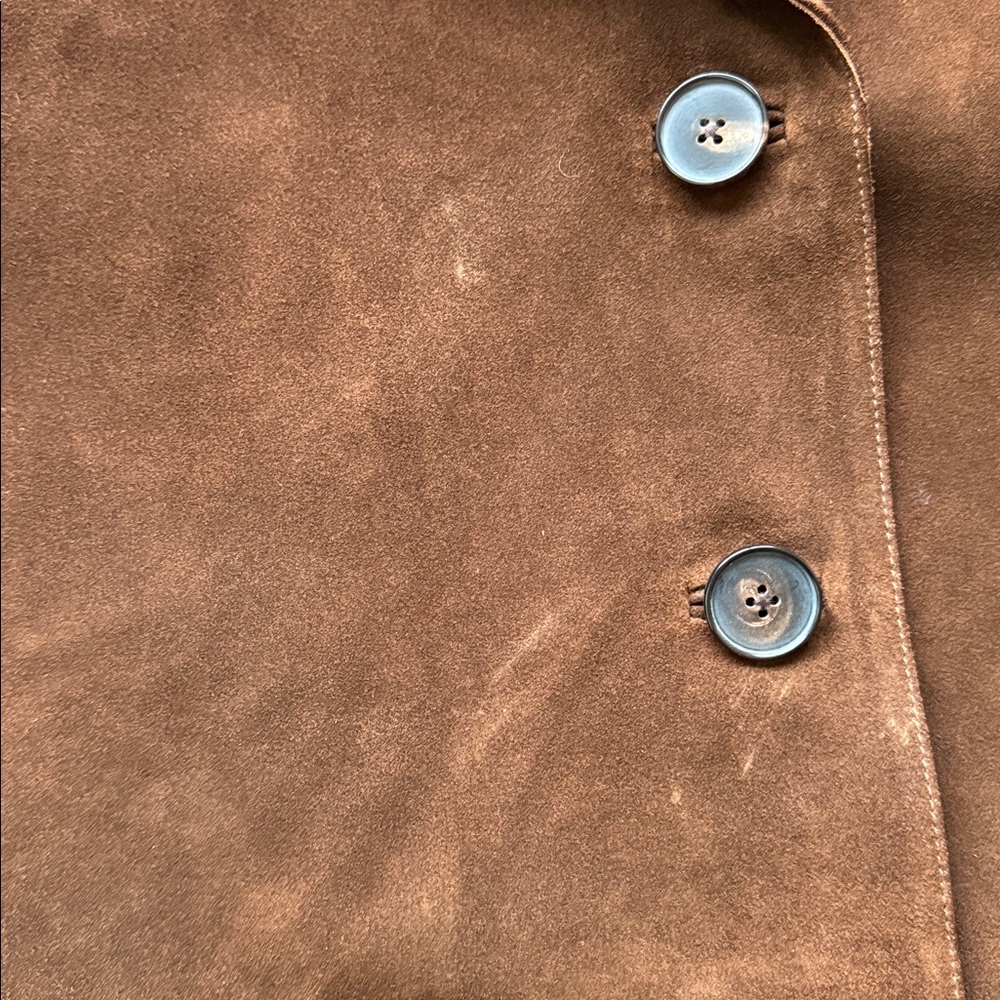 Madewell Single-Breasted Topcoat in Suede Women’s XL Brown Dark Roast NWT - Picture 9 of 9